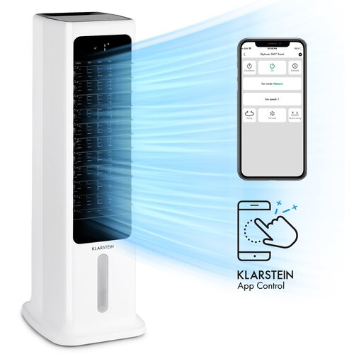 Klarstein Skytower 360 ° Smart, rashlađivač zraka, 60 W, 450 m³ / h, 6 litara, prijenosni Cijene