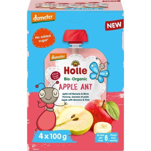 Holle Multipack Apple Ant - jabolko in banana s hru&amp;scaron;ko - 400 g Slike