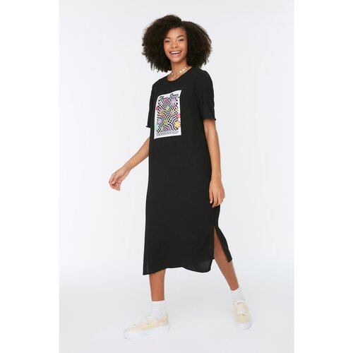 Trendyol Black Printed Dress Slike