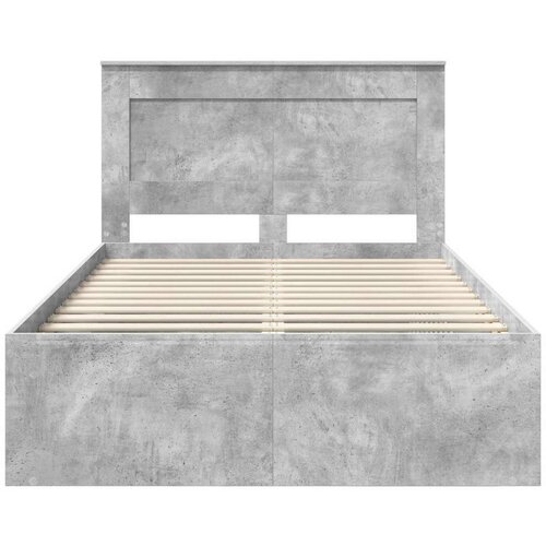  Okvir za krevet Beton 120 x 200 cm Čvrsto borovo drvo Slike