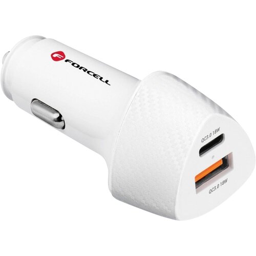 forcell 38 W USB-C USB avtomobilski polnilec, cigaretni vžigalnik z Power Delivery 3.0, - Frost White, (20633035) Cene