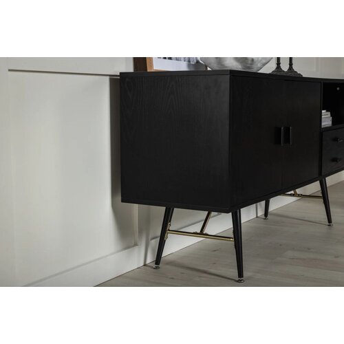Venture Home komoda Gold 46 &amp;times; 80 &amp;times; 160 cm, crna Slike