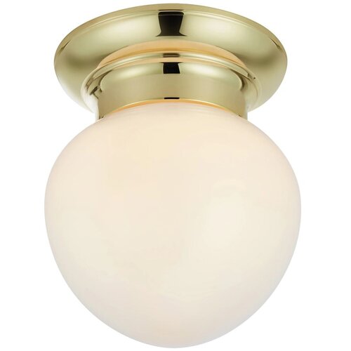 Marksl&amp;ouml;jd Bijela/mjedena stropna svjetiljka sa staklenim sjenilom Ronda &amp;ndash; Slike