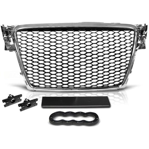 Oem Maska bez znaka sa ramom Audi A4 B8 (2008-2011), RS LOOK, Hrom Cene