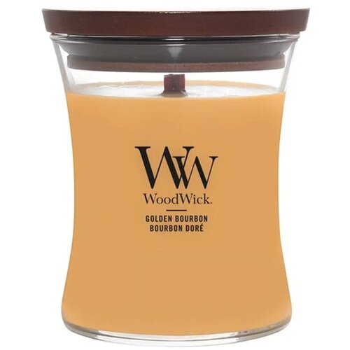 WoodWick Medium Hourglass Candle Golden Bourbon Universal Slike