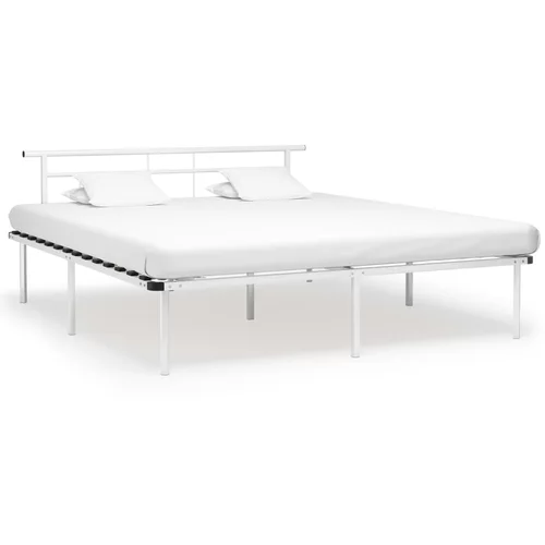 vidaXL Okvir za krevet bijeli metalni 180 x 200 cm