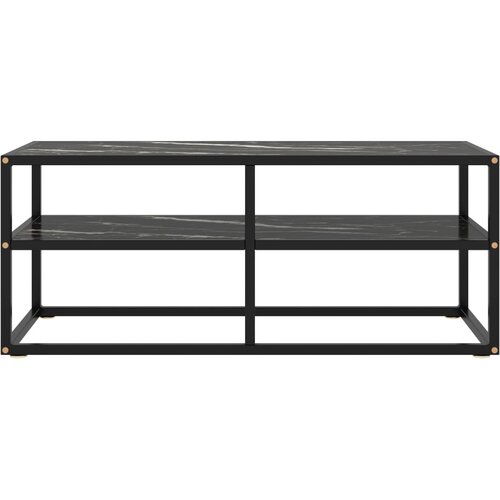Maison Chic TV omarica - TV enota - Televizijska omarica črna in črno marmorno steklo 100x40x40 cm, (21701632) Cene