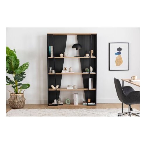 Hanah home polica za knjige lissa bookshelf black Slike