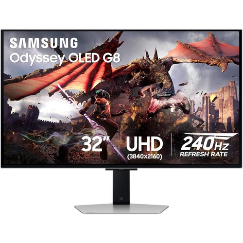 Samsung Odyssey G8 G80SD OLED, 32', OLED, 3840x2160, 240Hz, 2x HDMI, DP, Smart monitor, (21378832) Cene