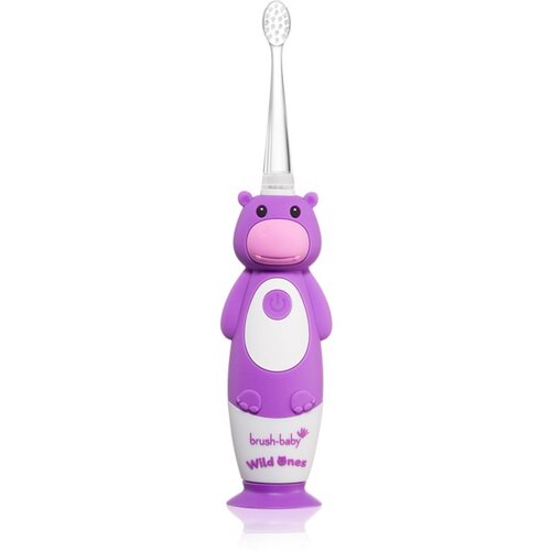 Brush Baby WildOnes WildOne električna četkica za zube + 2 zamjenske glave za djecu Hippo 1 kom Slike