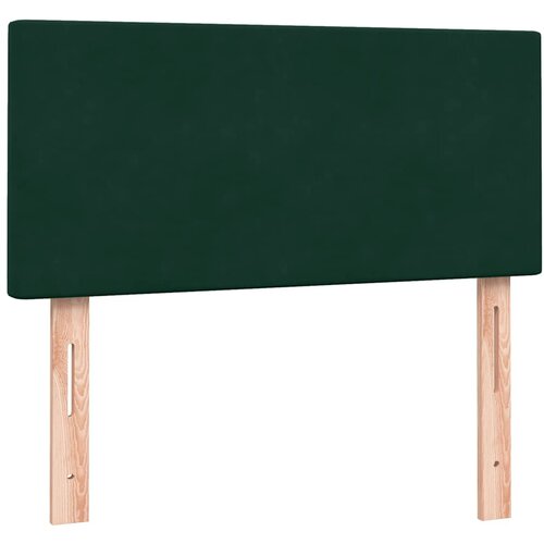 Box Spring krevet s madracem i LED tamnozeleni 80x220 cm bar&amp;scaron;un Slike