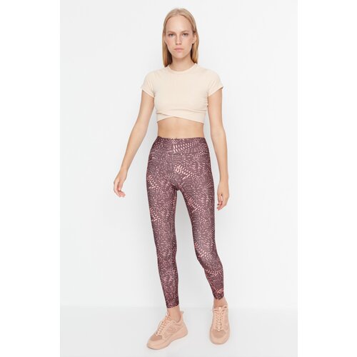 Trendyol Ženske tajice Grey Patterned Sports Slike