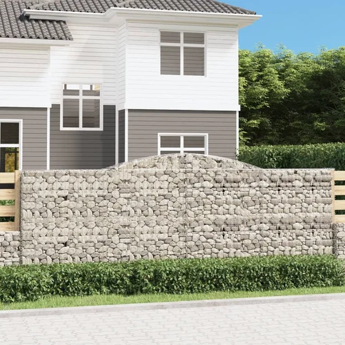 vidaXL obokane gabion košare 20kosov 400x30x140/160cm pocinkano železo