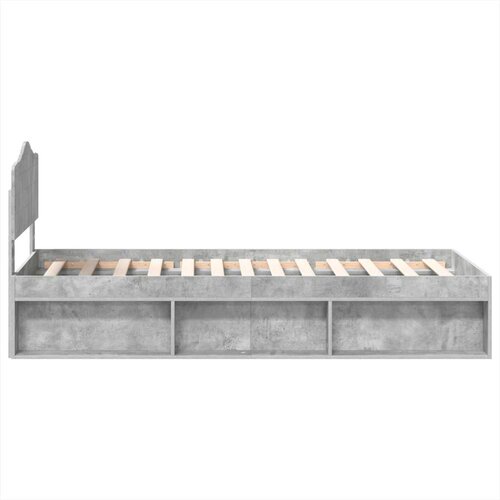  Okvir za krevet s uzglavljem Betonska siva 100 x 200 cm Slike