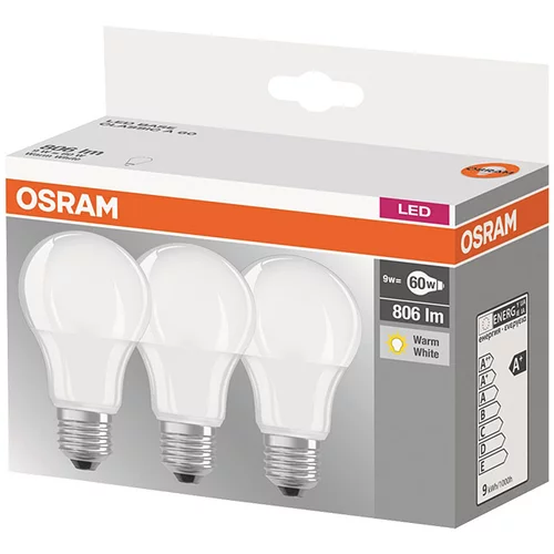Osram LED-sijalka Classic A60 (9 W, 806 lm, toplo bela svetloba, E27, energetski razred: F)