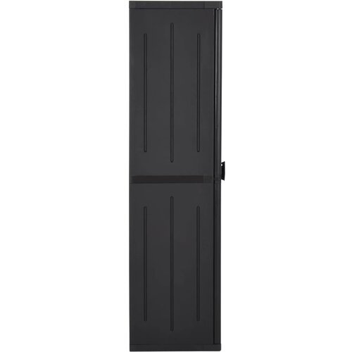  Vrtni ormarić za pohranu crni 65 x 45 x 172 cm PP ratan Slike