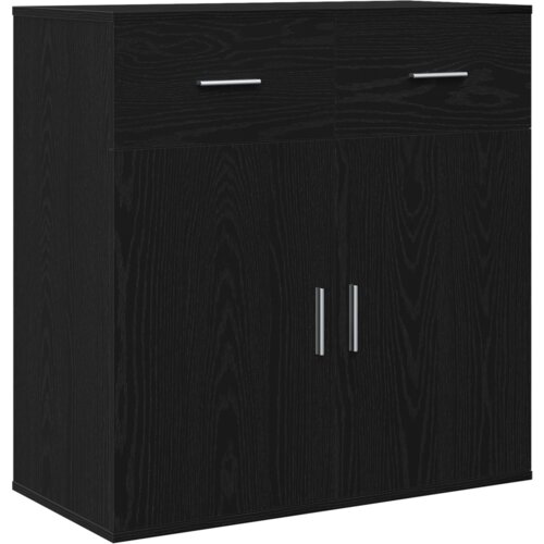 VidaXL Ormarić / Komoda Crni hrast 79 x 38 x 80 cm Konstruirano drvo Slike