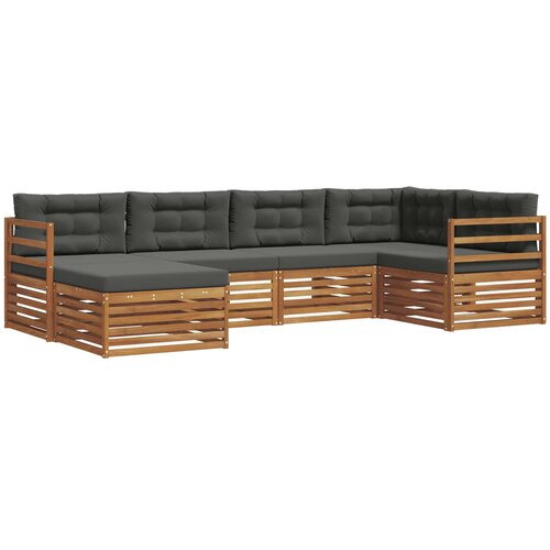  Set vanjskih sofa 6 kom. Prirodna i antracit 325 x 166,5 x 73 cm Slike