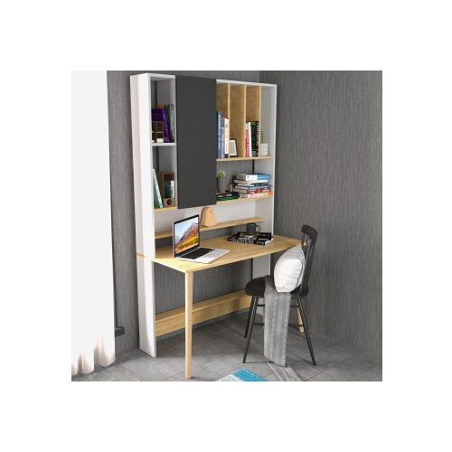 Woody Fashion Hanah Kućni radni sto, 120x196,6x60 cm, Hrast-bijela Slike