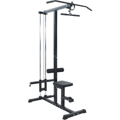 vidaXL Lat Pulldown naprava z nastavljivim sediščem 80 kg obremenljivo jeklo Cene