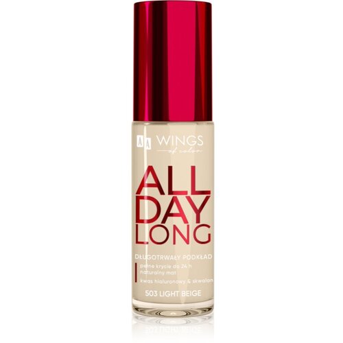 AA Wings of Color All Day Long Long Lasting Foundation dugotrajni puder nijansa 503 Light Beige 30 ml Cijene