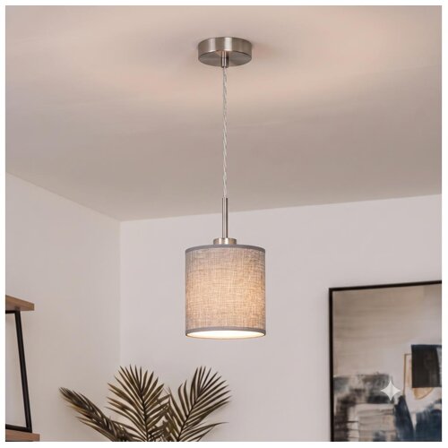 Brilagi LED luster na sajli NUBILA 1xE27/60W/230V, prečnik 14 cm, siva Cene
