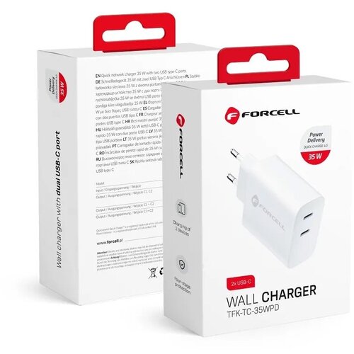 forcell kućni punjač (adapter)  TFK-TC-35WPD 2XUSB-C 3A 35W 4.0 beli Cene