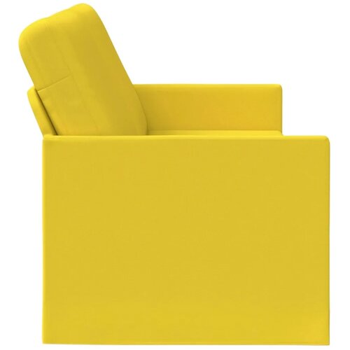 SOFA za 3 osobe Svijetlo žuta 220 x 81 x 82 cm Tkanina - Svjetložuta 210 cm Slike