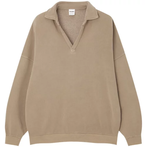 Pull&Bear Sweater majica boja devine dlake (camel)