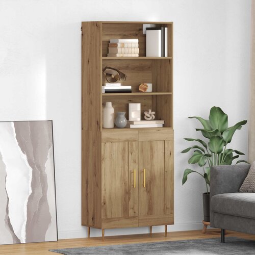 vidaXL Visok predalnik Umetni hrast 69,5 x 32,5 x 180 cm Cene