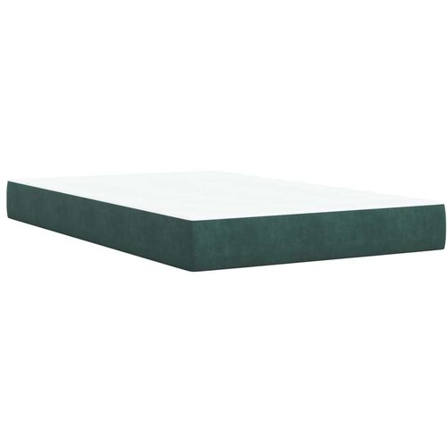 VidaXL Box spring krevet s madracem tamnozeleni 120x200 cm bar&amp;scaron;unasti Slike