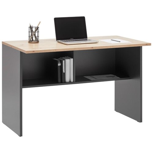 M&amp;ouml;max pisalna miza shelf, barva hrasta, antracit Slike