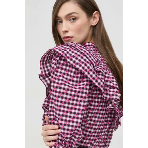 Custommade Pamučna majica Diga za žene, boja: ružičasta, s uzorkom