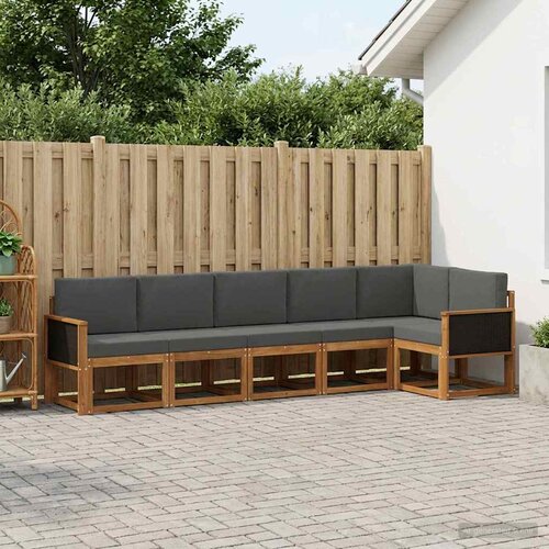  Set vanjskih sofa 6 kom. Prirodna i antracit Poliester Cijene