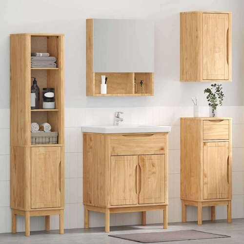  Set namje&scaron;taja za kupaonicu s ladicama Zidne 4 pcs Vosak smeđa Cijene