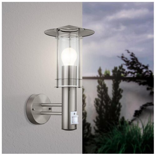 Eglo Lisio vanjska zidna/1, e27, senzor, inox/staklo Cene