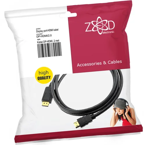 Zed_Electronic Kabl display port na hdmi, dužina 2.0 m – DP-HDMI/2.0