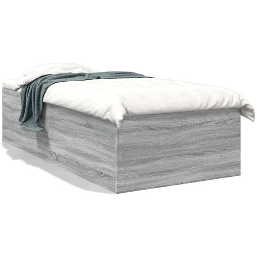 vidaXL Posteljni okvir siva sonoma 75x190 cm inženirski les Cene
