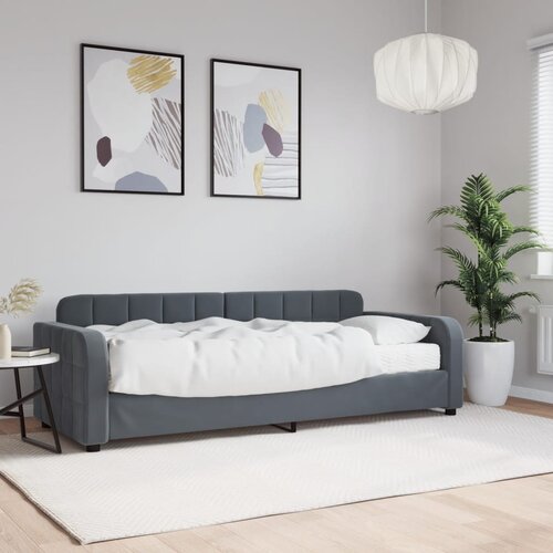 VidaXL Dnevni krevet s madracem tamnosivi 80 x 200 cm bar&amp;scaron;unasti Slike