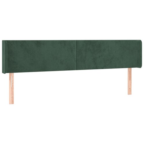 Maison Chic posteljno vzglavje - vzglavna omarica - nočna omarica z u&scaron;esi temno zeleno 163x16x78/88 cm žamet, (21711094) Cene
