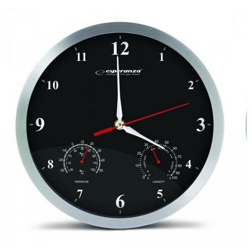 Esperanza Washington Black Mechanical Wall Clock Round Black Cene