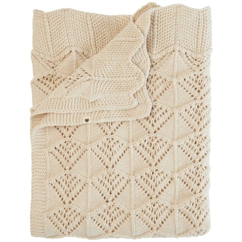 Bibs dekica celoletna pletena, 70 x 100 cm Ivory Cene