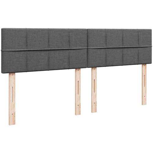 VidaXL Otomanski okvir kreveta s madracima tamnosivi 200x200cm tkanine Slike