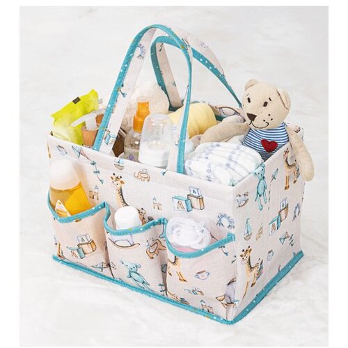 WALLXPERT ALS-04348 blue felt basket Cene