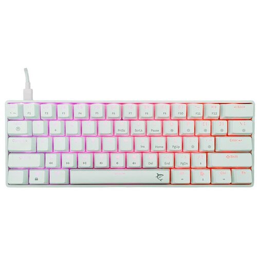 WHITESHARK Tastatura Shinobi 2 White - Red Switch 60% US Slike