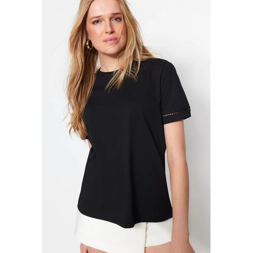 TRENDYOLMILLA Ženska majica TWOSS23TS00012, Crna Cene
