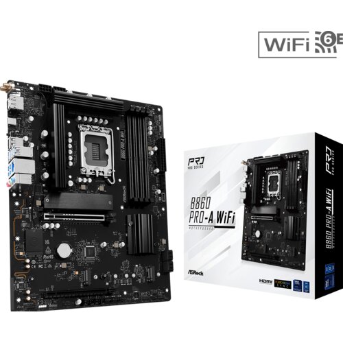 AsRock MB B860 PRO-A WIFI4xDDR5, 3xM.2, 4xSATA16xUSB, HDMI, DP, RAID, ATX Cijene