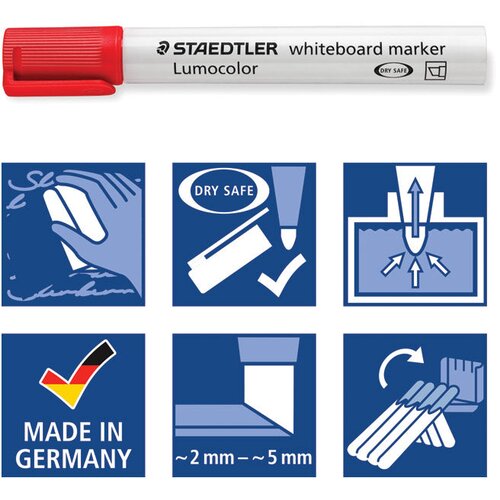  OZNAČEVALEC ZA BELO TABLO 2-5MM RECIKLIRAN LUMOCOLOR STAEDTLER 351 B-9 ČRNA Slike