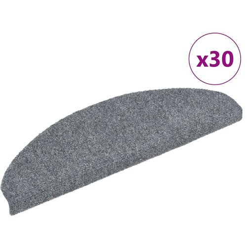  Prostirke za stepenice, samoljepljive, 30 kom., 65x21x4 cm, svijetlo sive, poluokrugle, velike Cene