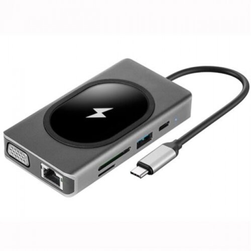  HUB C700, HDMI+VGA++PD+RJ45 1Gbps M+SD+Audio+15W, MS Slike